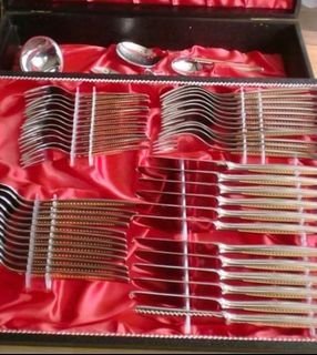 Vintage Authentic Solingen cutlery set service for 12