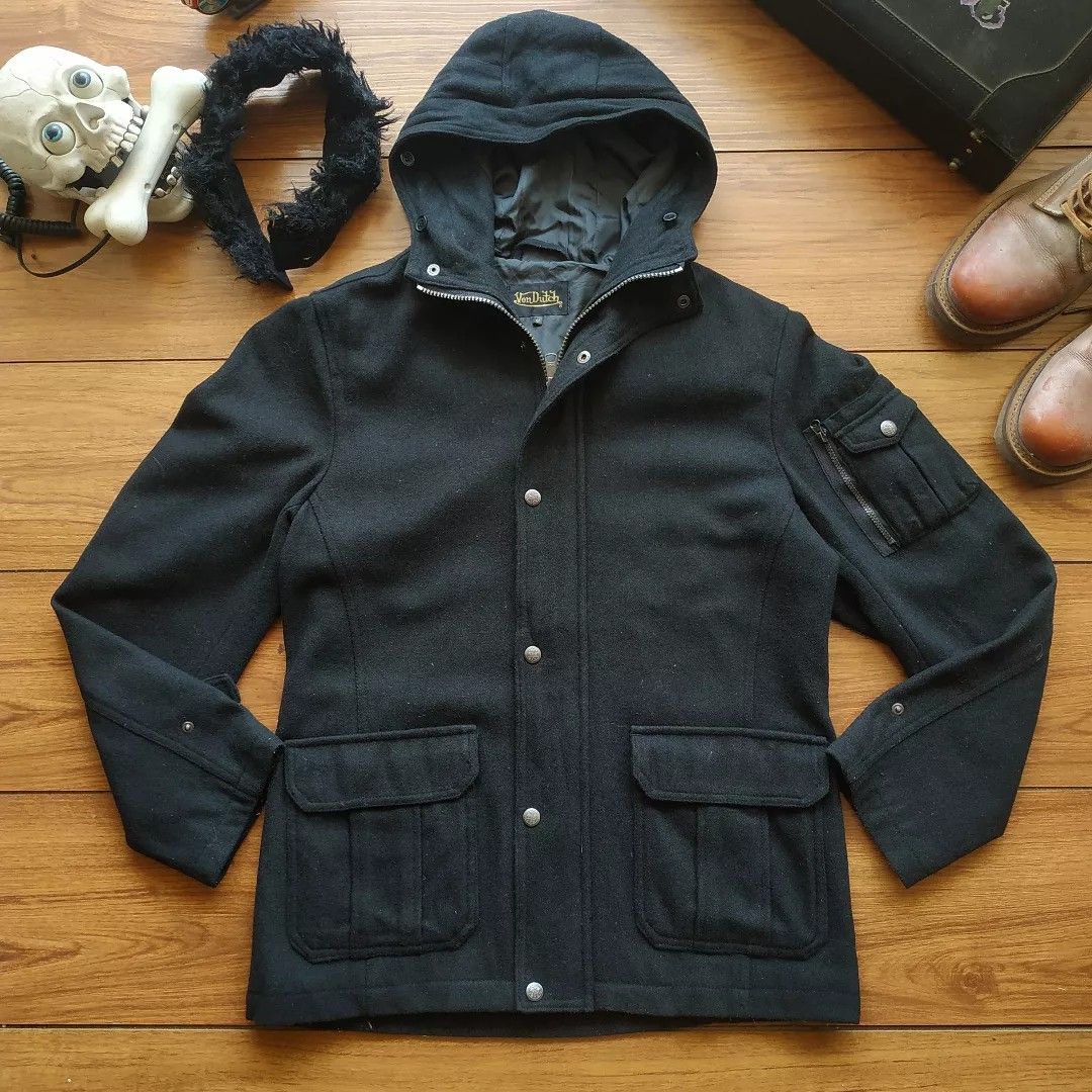 Von Dutch Hoodie Woll Jacket. X mooneyes pea coat clay smith deus
