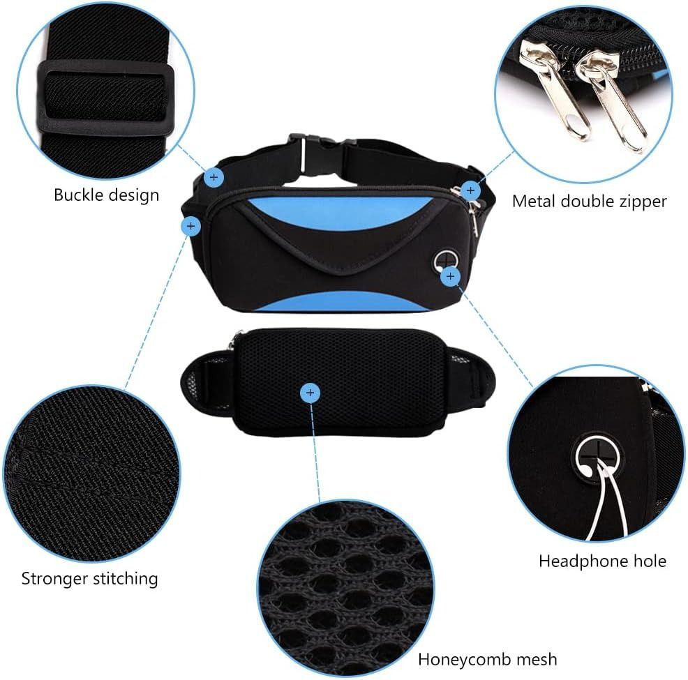 Fanny packs for women & men unisex waist bag new arrivals pack with headphone jack and zipper