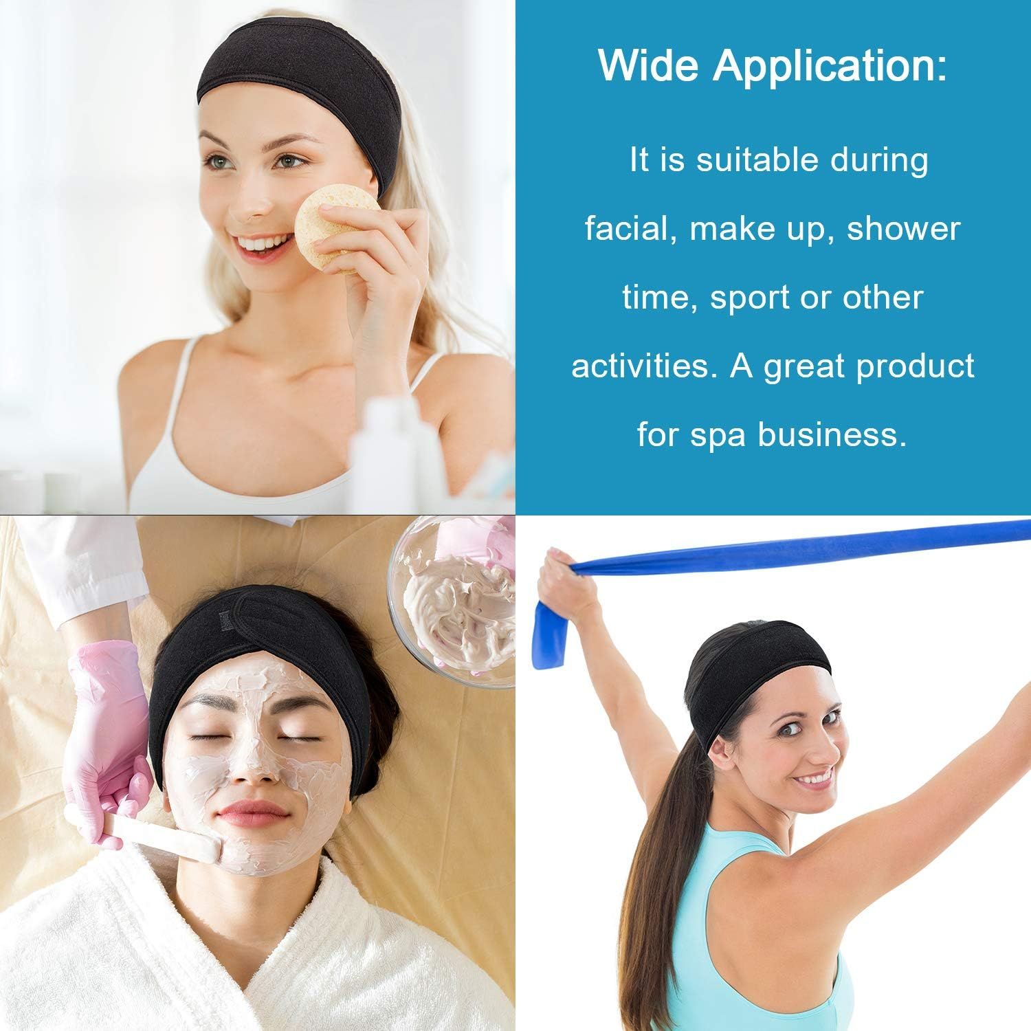 3 Pack Spa Headbands Microfiber Bowtie Headbands Makeup Headband Skincare  Headbands Facial Headband Face Wash Headband Face Washing Headband Towel