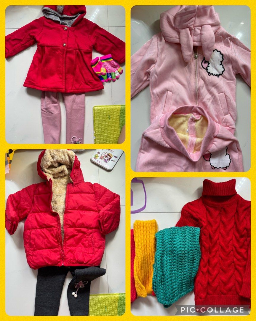 Winter coat winter jacket children winter cloths and gloves