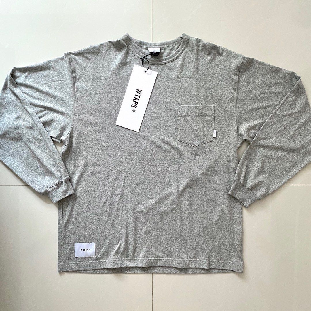 Wtaps Blank 01 Grey Longsleeve T-Shirt, Men's Fashion, Tops & Sets