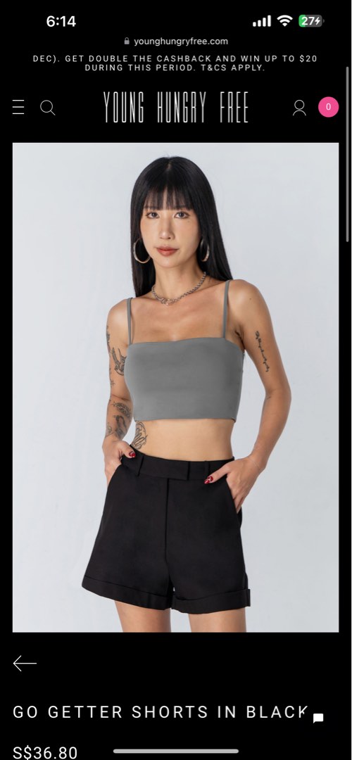 YHF GO GETTER SHORTS IN BLACK, Women's Fashion, Bottoms, Shorts on ...