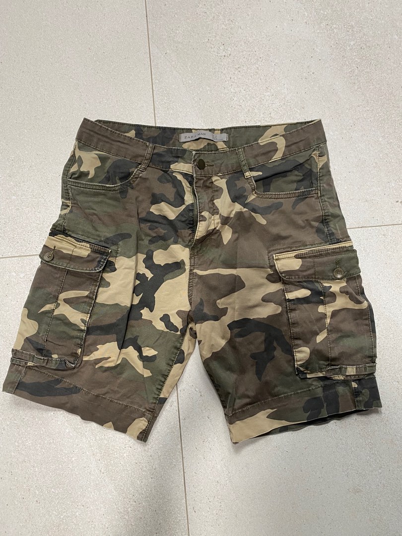Zara clearance camo shorts