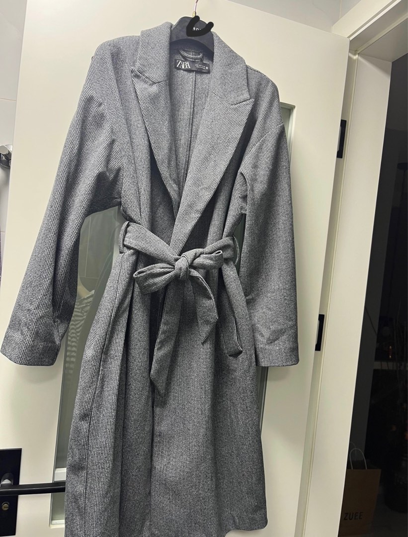 Zara belted shop wrap coat