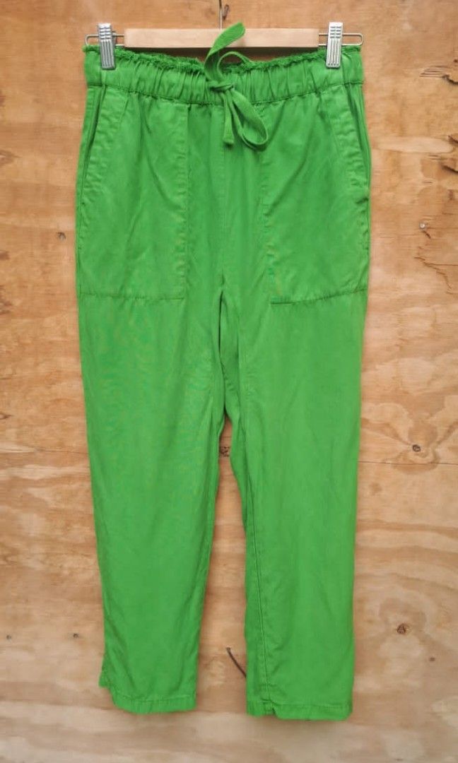 Zara Slouchy Linen Blend Green Pants, Women's Fashion, Bottoms, Other  Bottoms on Carousell