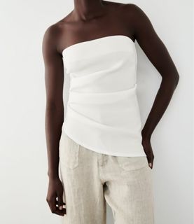 Zara STRAPLESS BUCKLE TOP