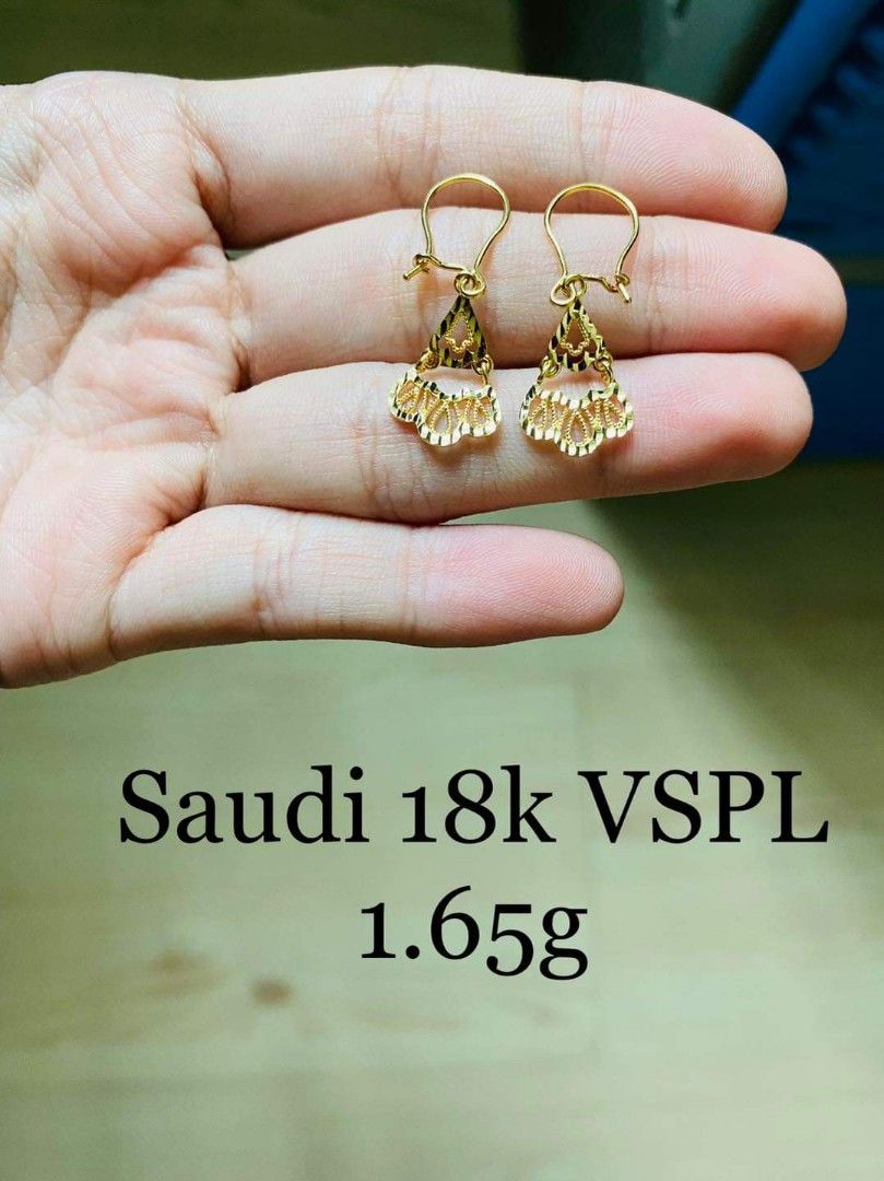 Saudi gold dangling earrings new arrivals