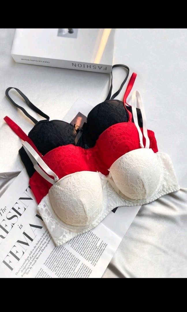 White lace demi-cup bra (75C), Women's Fashion, New Undergarments &  Loungewear on Carousell