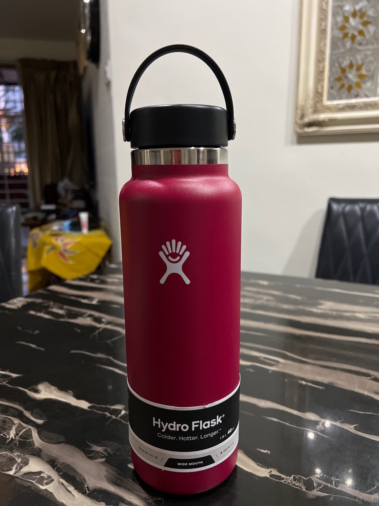 40 oz Hydro Flask Stainless Steel Wide Mouth Bottle, Furniture & Home