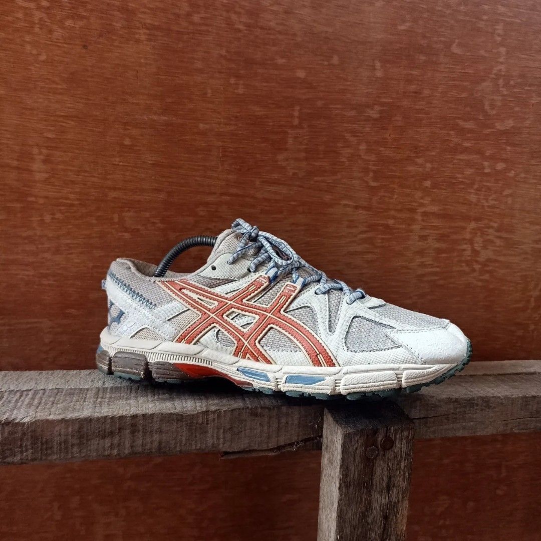 43.5 ASICS GEL KAHANA 8 CREAM RED SOL BLUE SEPATU ASICS A2 13 SECOND THRIFT BEKAS PRELOVED USED 4rMK27mypf