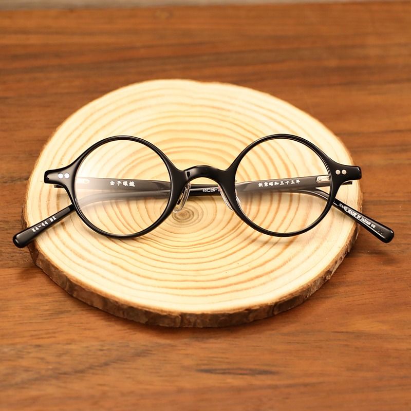 希少モデル！金子眼鏡 KA-44 黒縁眼鏡 丸眼鏡 流れ出さ
