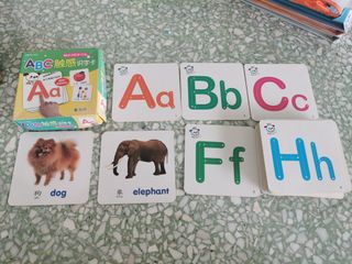 Coogam Color Blocks Spelling Games, Flash Cards Wooden Matching