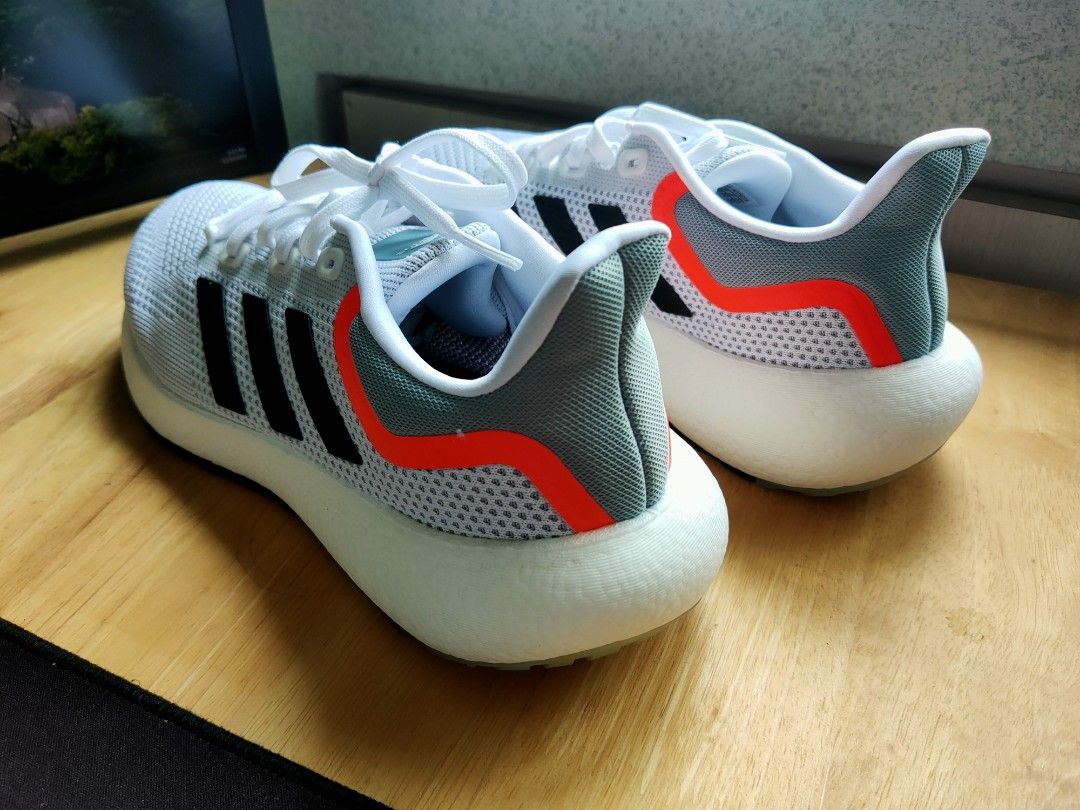 Adidas Pureboost Jet white orange Men s Fashion Footwear