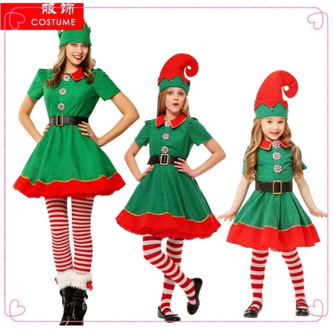 Christmas elf top costume womens