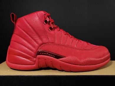 All red jordans retro 12 top