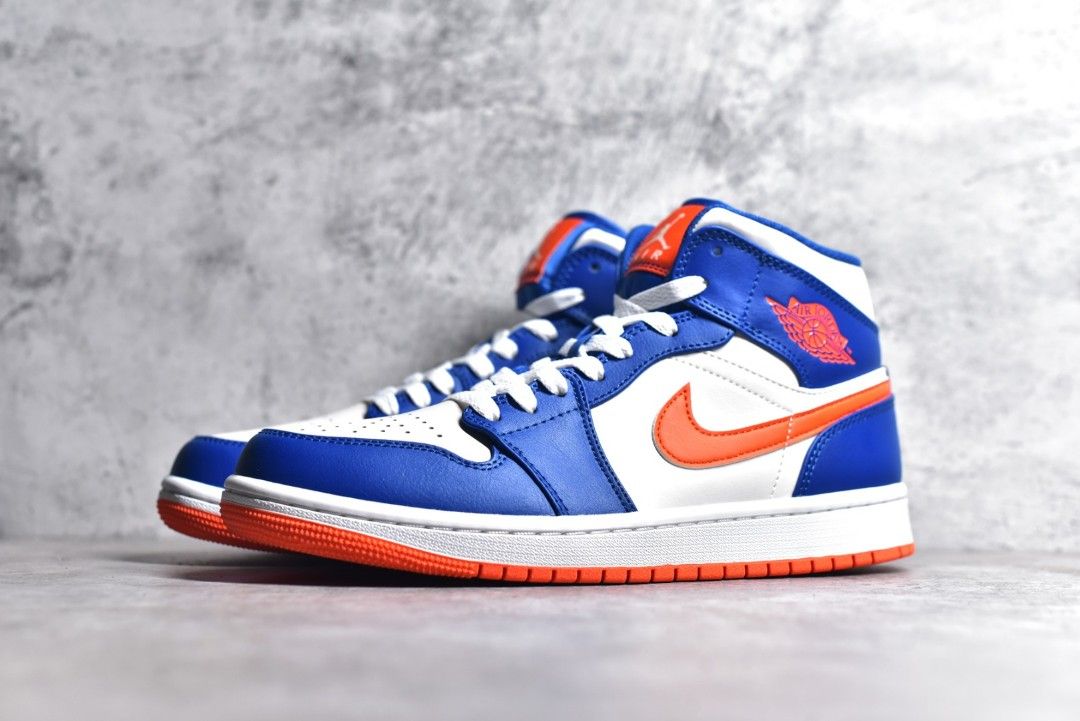 White blue orange best sale jordans