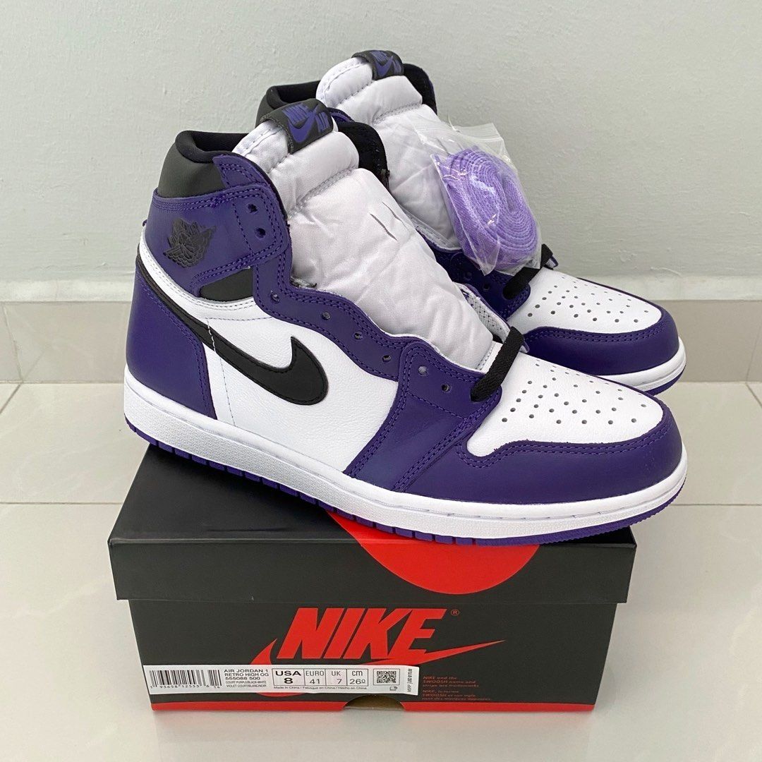 Air jordan 1 retro court purple online