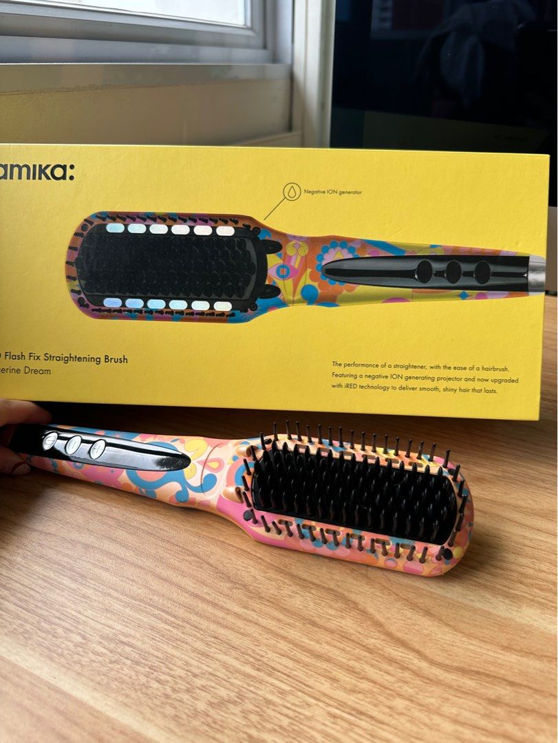 Amika iRed Flash Fix Straightening Hair Brush Beauty Personal Care Hair on Carousell