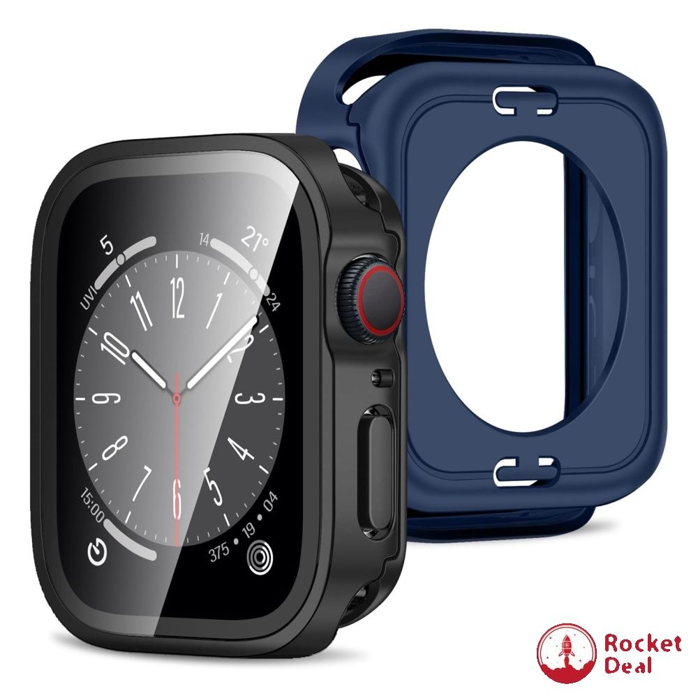Amizee 2 in 1 Case 2 Pack Compatible with Apple Watch Series 9 8