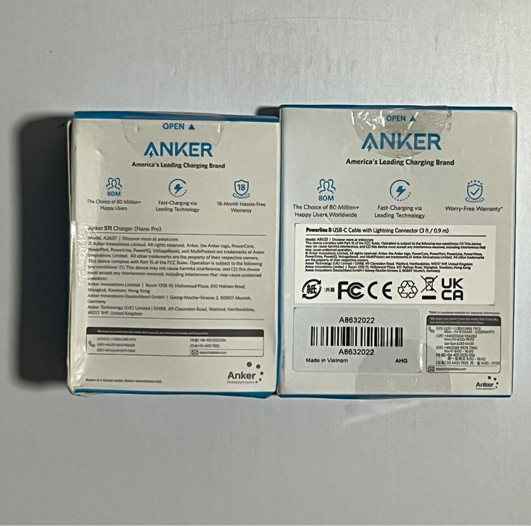 Anker charger A2637(Free Anker Powerline II USBC Cable with Lightning
