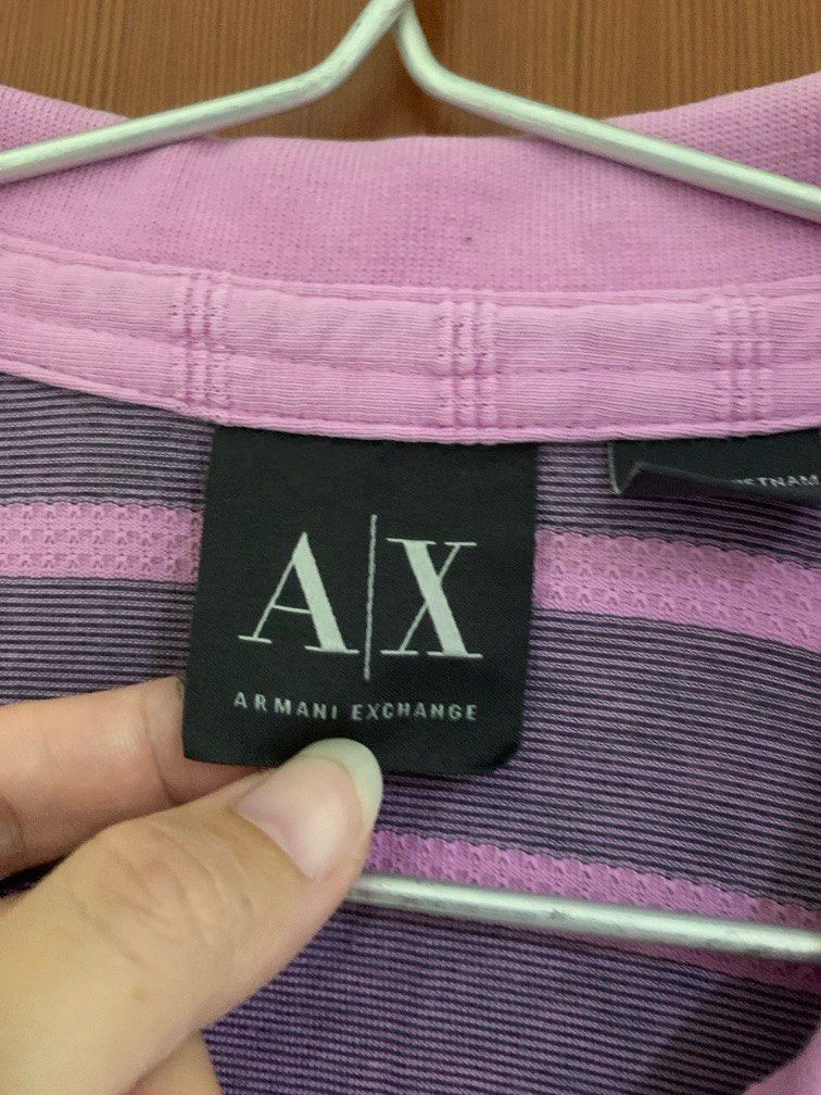 Purple armani discount exchange t shirt