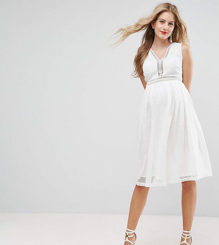 ASOS maternity white crochet dress uk6 Women s Fashion Maternity wear on Carousell
