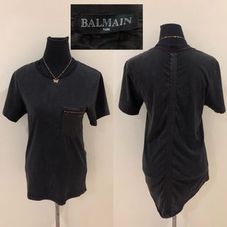 balmain paris leather shirt dress