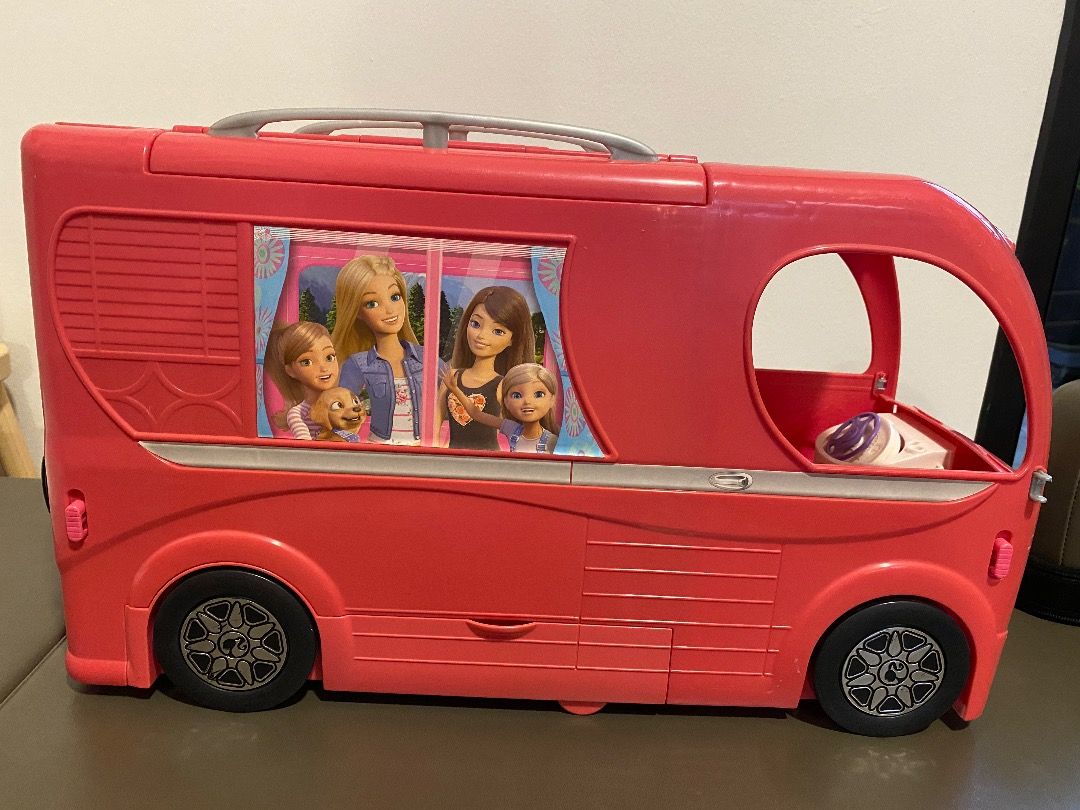 Barbie pop up shop camper