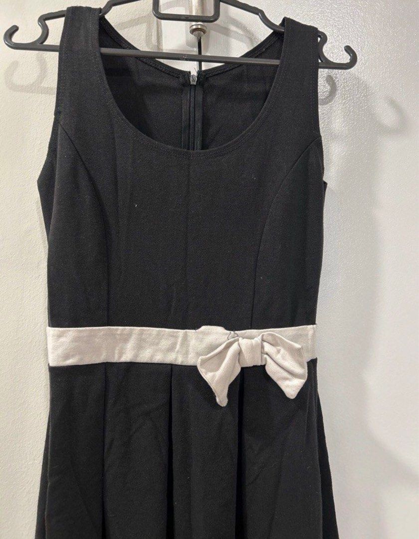 White and discount black casual dress