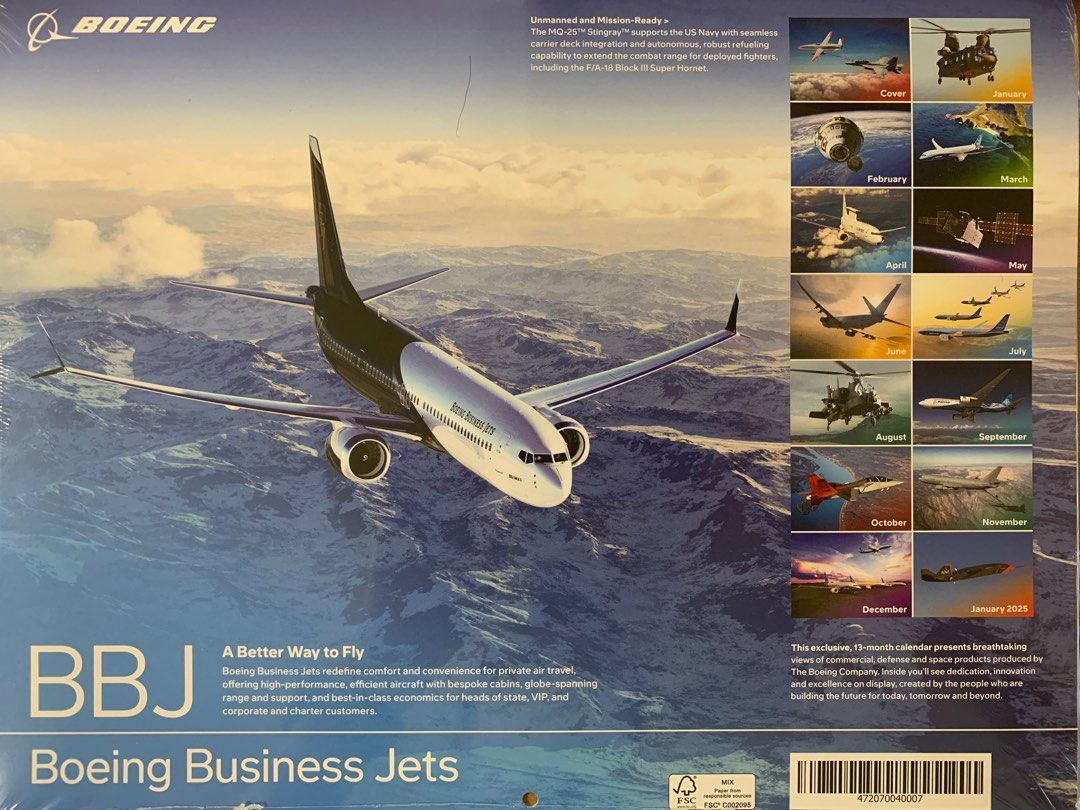 Boeing 2024 calendar Hobbies Toys Stationery Craft Other
