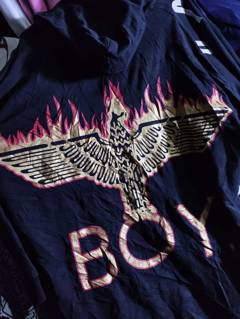 BOY LONDON LOGO FLAME OVERSIZED JACKET, Men's Fashion, Coats, Jackets
