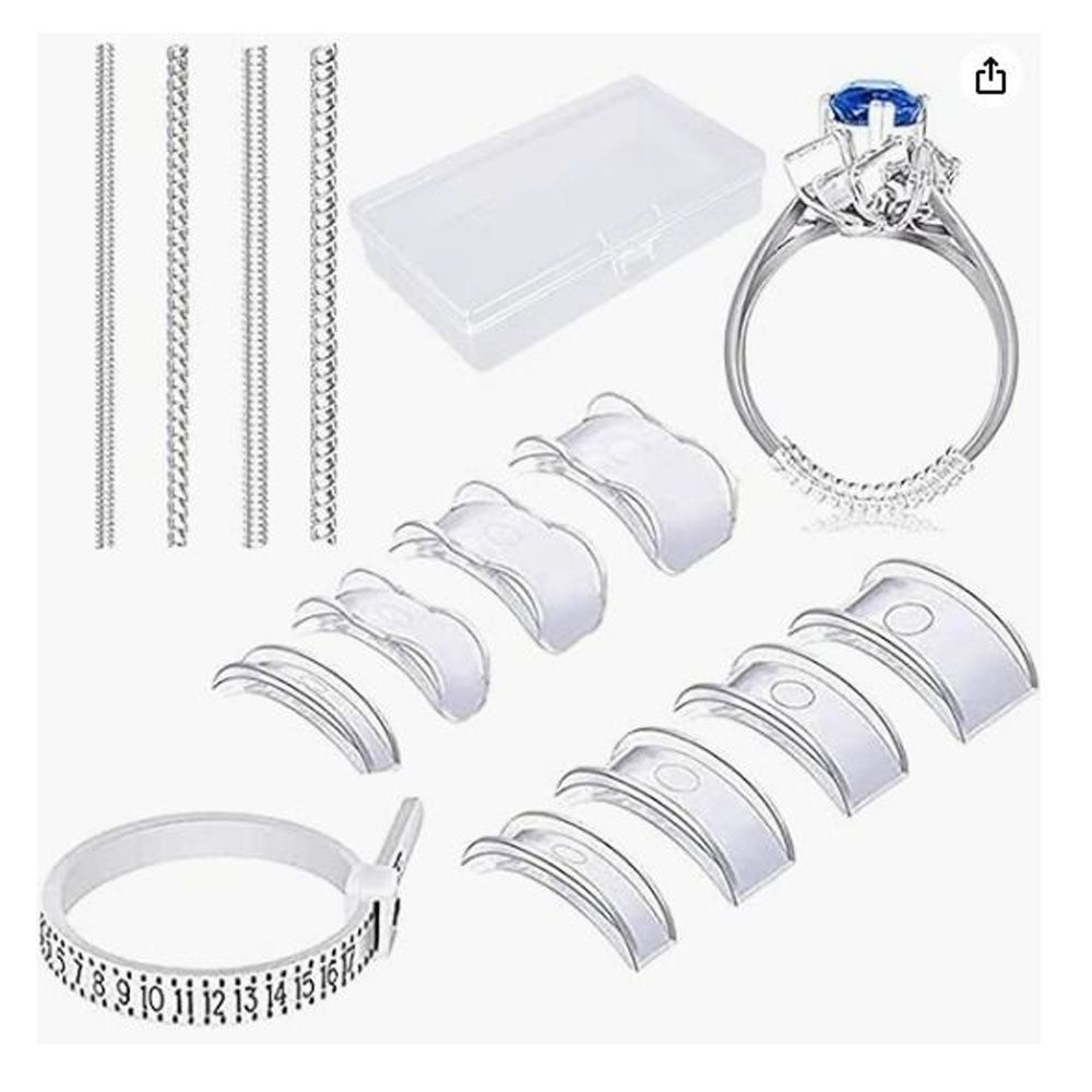 BreeJooy 12 Sizes Invisible Ring Size Adjusters Transparent Guard Ring  Sizer for Loose Rings and Ring