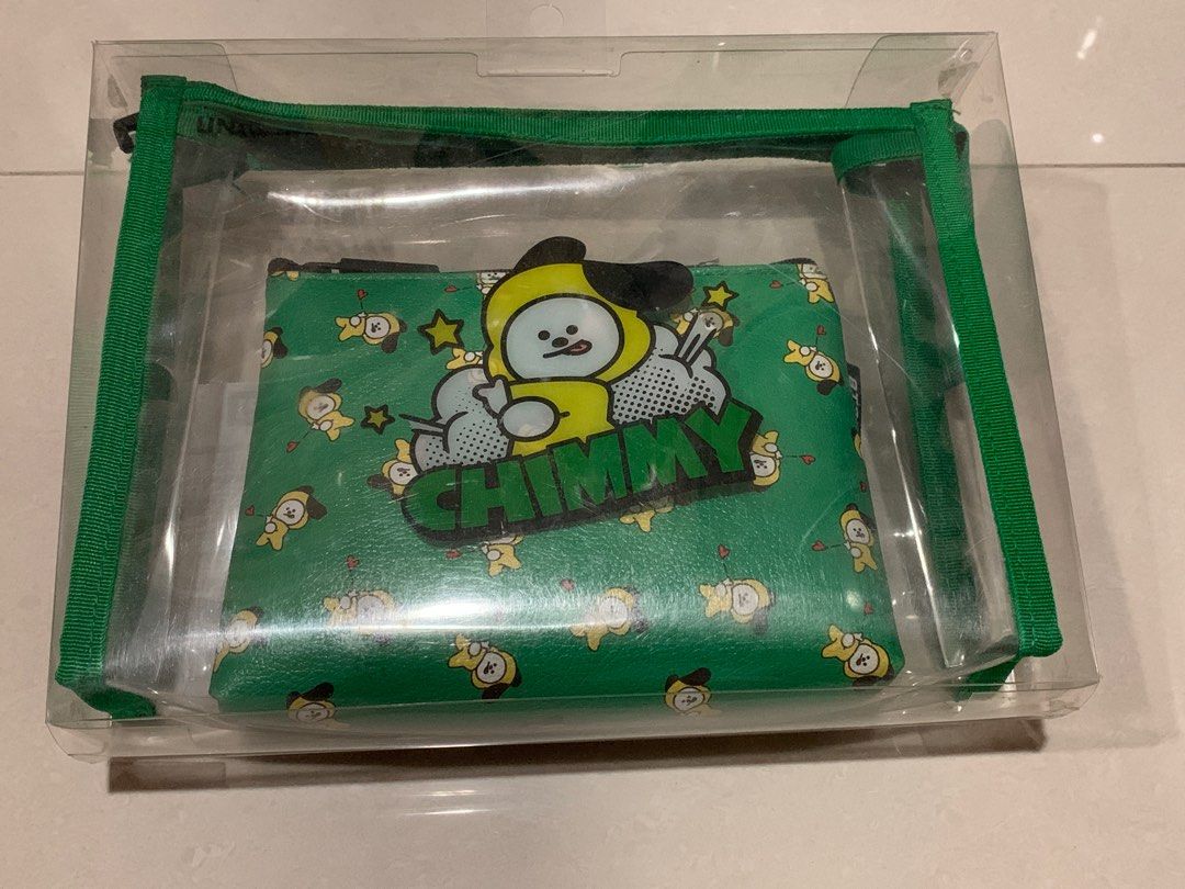 BTS BT21 Baekin Bag Pouch x 2 Chimmy BNIB