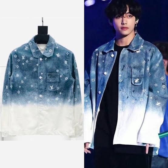 BTS Taehyung Louis vuitton denim jacket Women s Fashion Coats