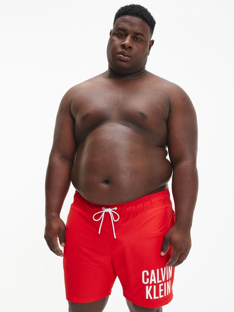 Red calvin klein swim shorts online
