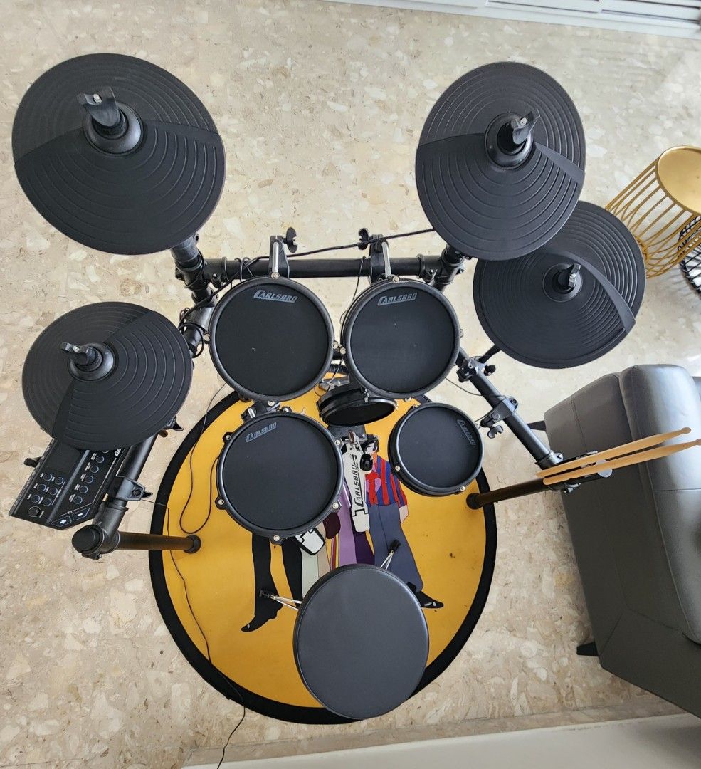 Carlsbro CSD35M 9pc Mesh Head Electronic Drum Set with Stool, Hobbies ...