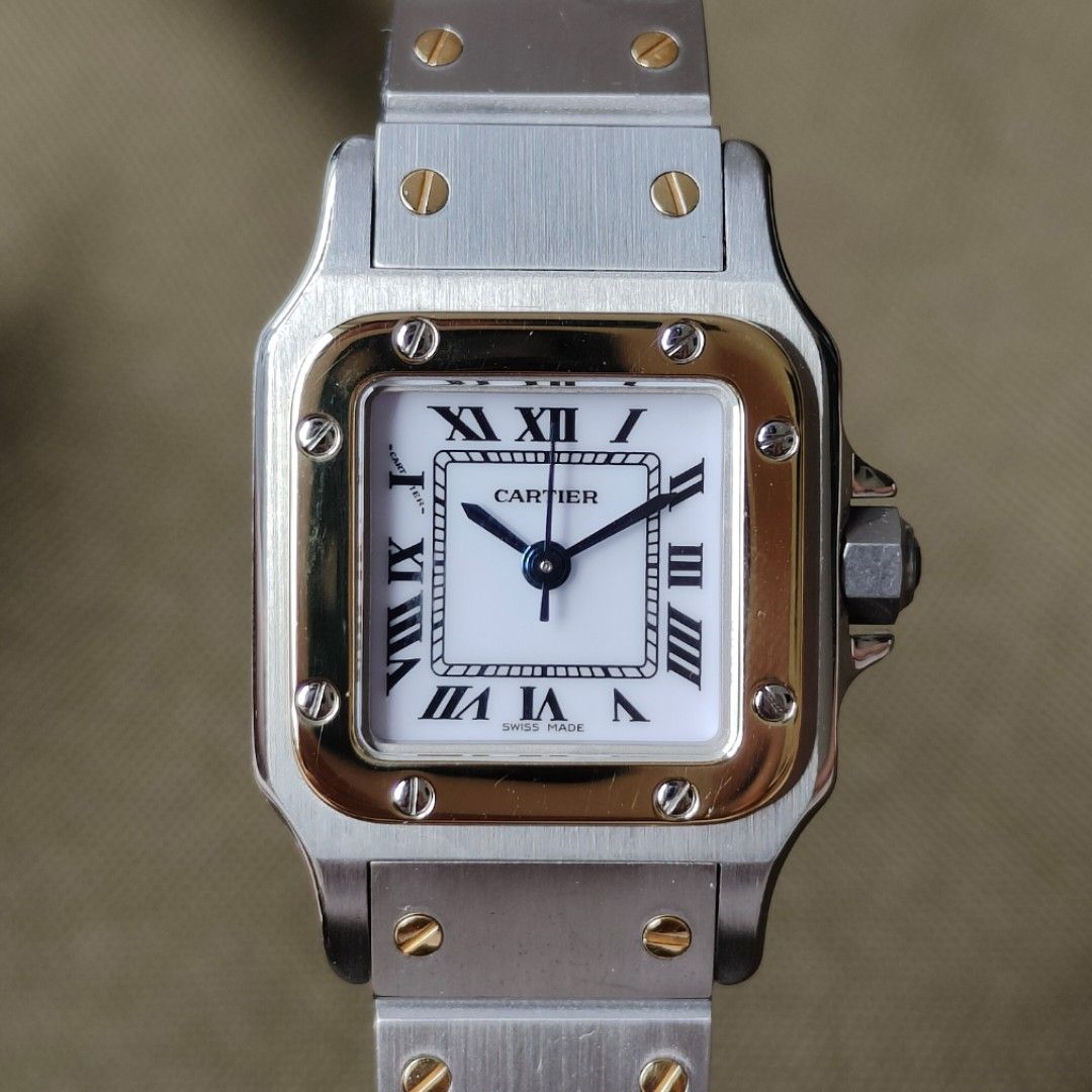 Gold cartier deals santos watch