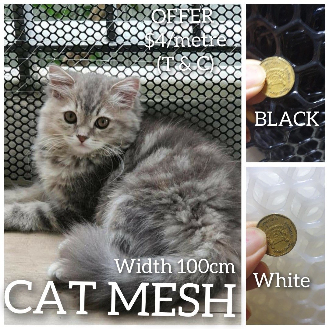 Cat Mesh Balcony Gate Window Kitchen window DIY available in Black