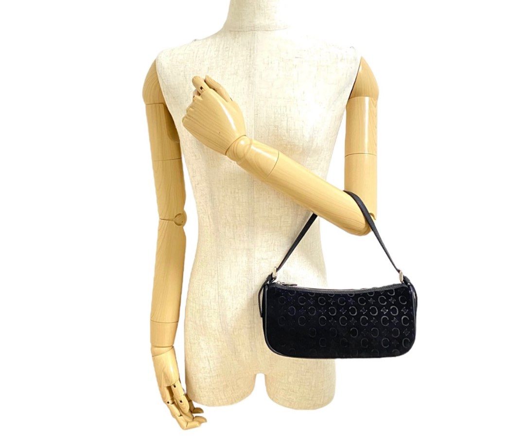 CELINE C Macadam Mini One Shoulder Pouch Shoulder Bag Suede