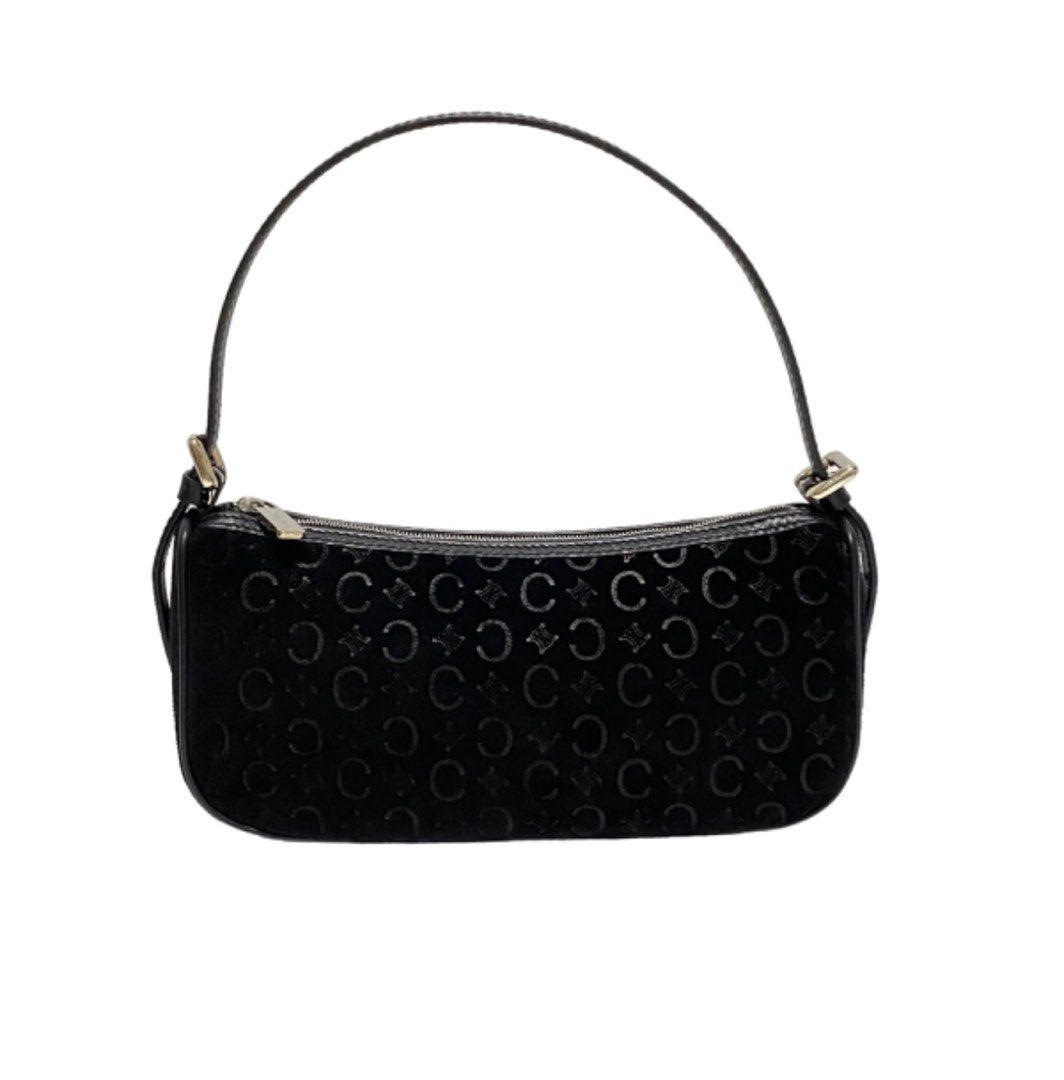 CELINE C Macadam Mini One Shoulder Pouch Shoulder Bag Suede