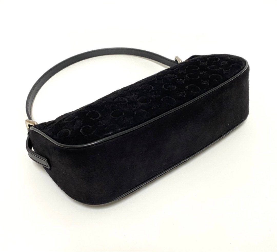 CELINE C Macadam Mini One Shoulder Pouch Shoulder Bag Suede 
