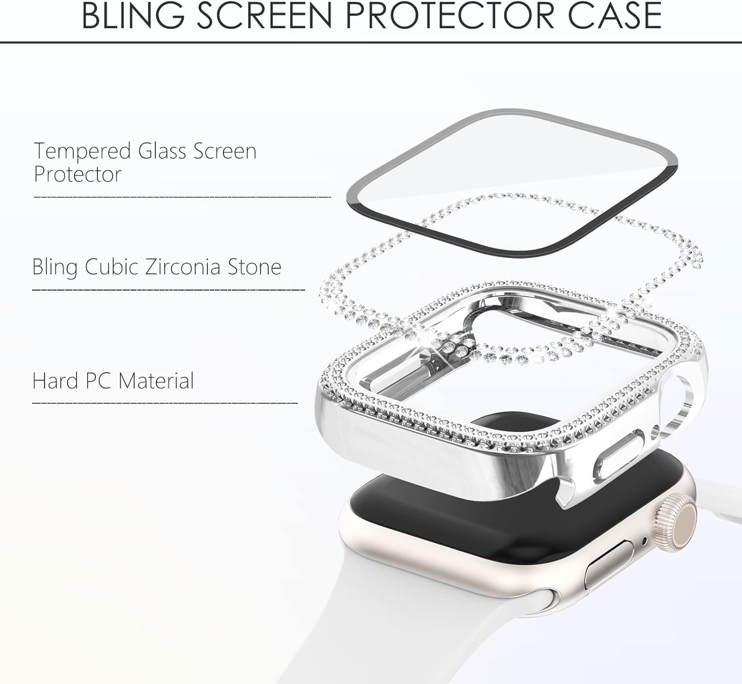CHANCHY 4 Pack Compatible with Apple Watch Series 9 Series 8