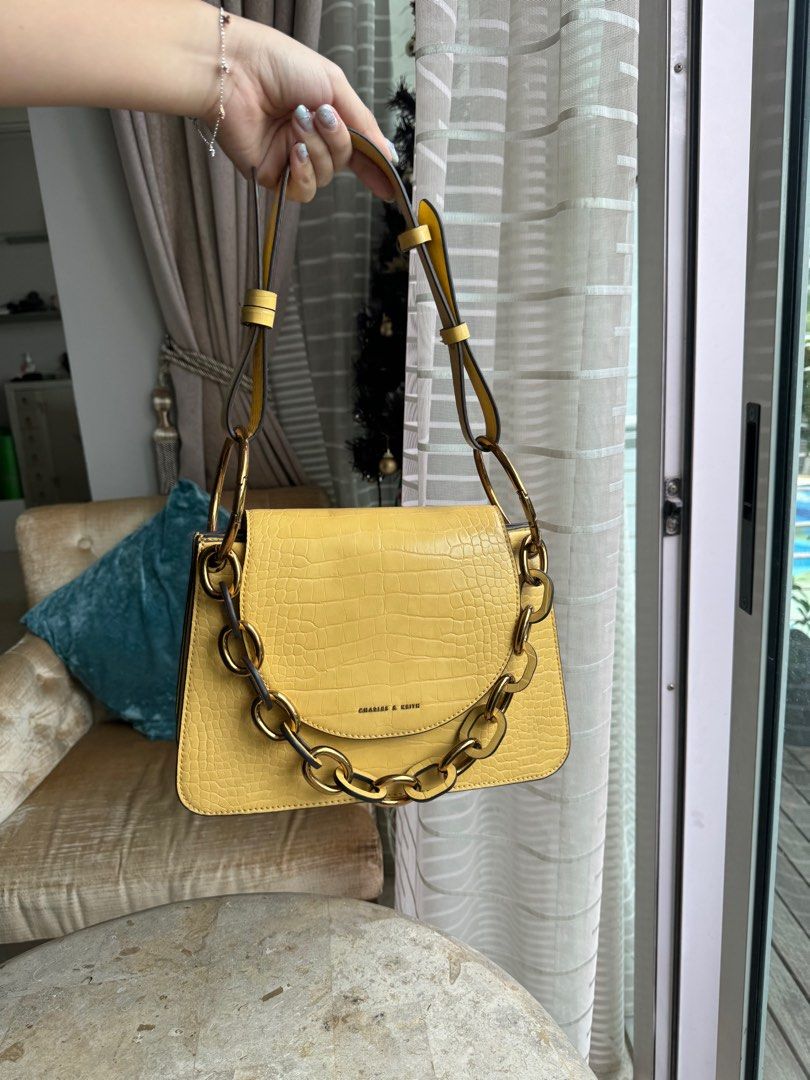 Hobo Bag Charles And Keith Bag Yellow Charles And Keith Yellow Bag