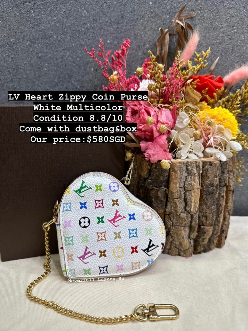 White louis vuitton coin purse cheap