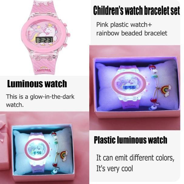 Christmas Sales Pink Unicorn Watch Bracelet Accessories