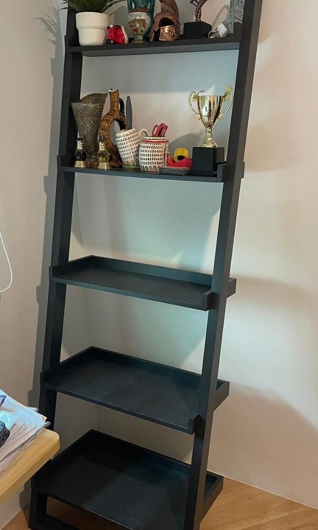 Crate and shop barrel ladder bookshelf