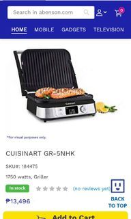 Cuisinart grill five & deep pan