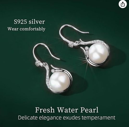 Freshwater pearl earrings sterling silver online