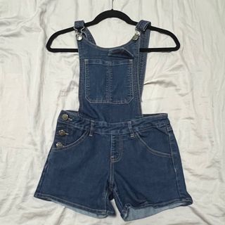 Dark blue Denim Overall Shorts for teens or women ☀️